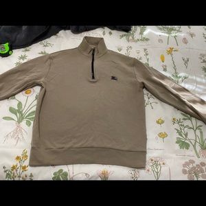 Burberry 3/4 zip sweater sz small